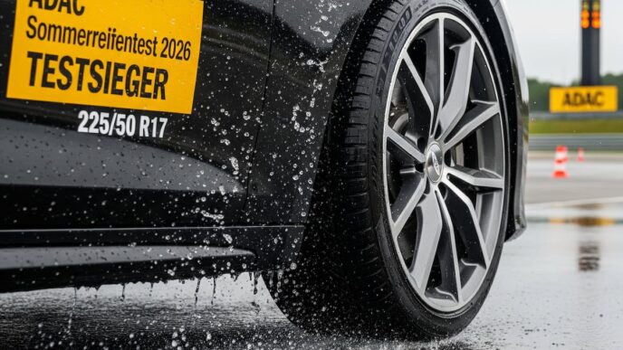 Тест летних шин ADAC 2026 225/50 R17