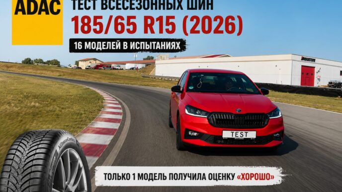 тест всесезонных шин ADAC 185/65 R15 2026