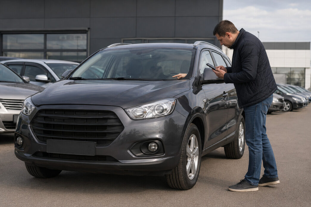 Покупатель проверяет автомобиль по VIN перед покупкой