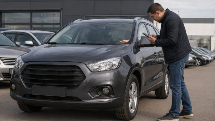 Покупатель проверяет автомобиль по VIN перед покупкой