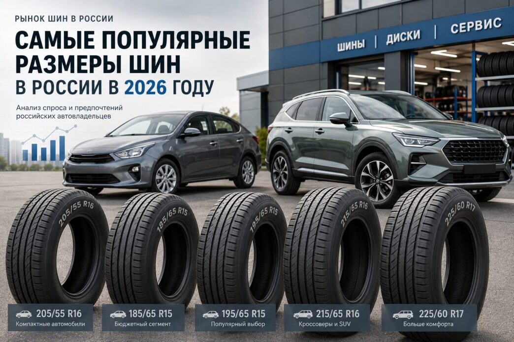 популярные размеры шин